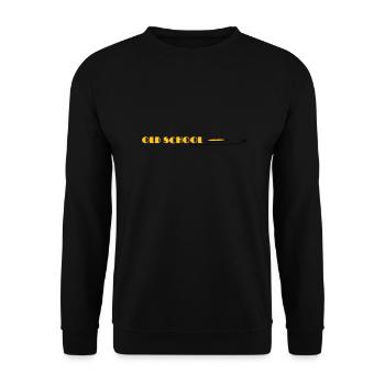 old school, oldschool, vinyl - Unisex Pullover - Schwarz - Vorne - Alina (178cm) & Michal (187cm)