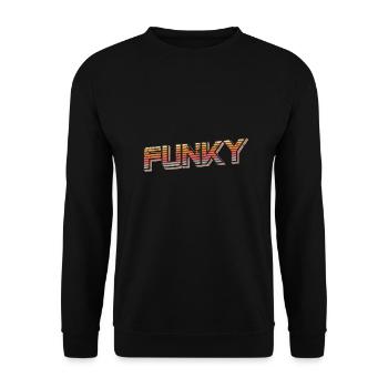 Funky Vintage Retro - Unisex Pullover - Schwarz - Vorne - Alina (178cm) & Michal (187cm)