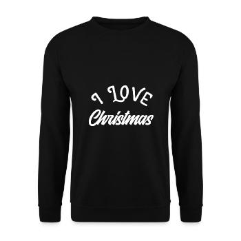 I love Christmas - Unisex Sweatshirt - black - Front - Alina (178cm) & Michal (187cm)