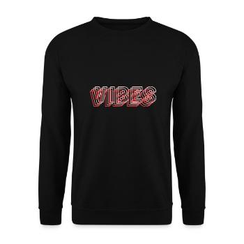 Vibes abstract red - Unisex Sweatshirt - black - Front - Alina (178cm) & Michal (187cm)