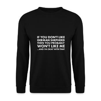 Si vous n’aimez pas le berger allemand - Sweat-shirt Unisexe - noir - Devant - Alina (178cm) & Michal (187cm)