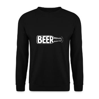 Beer - Funny Beer Logo Tshirt - Unisex Sweatshirt - black - Front - Alina (178cm) & Michal (187cm)