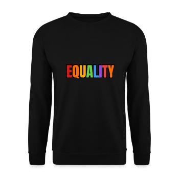 EQUALITY rainbow - Unisex Sweatshirt - black - Front - Alina (178cm) & Michal (187cm)