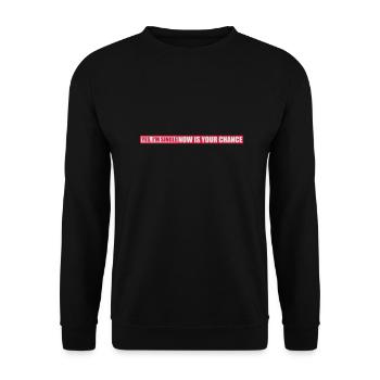 single now your chance - Unisex Pullover - Schwarz - Vorne - Alina (178cm) & Michal (187cm)
