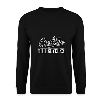 Custom Motorcycle - Unisex Sweatshirt - black - Front - Alina (178cm) & Michal (187cm)