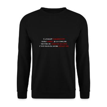 Mettre de l'argent de côté - Sweat-shirt Unisexe - noir - Devant - Alina (178cm) & Michal (187cm)
