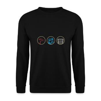 Hessen Geschenk Hessisch Babbel Apfelwein Appelwoi - Unisex Pullover - Schwarz - Vorne - Alina (178cm) & Michal (187cm)