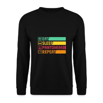 Pantomime Repeat Circus Performer Costume Gifts - Unisex Pullover - Schwarz - Vorne - Alina (178cm) & Michal (187cm)