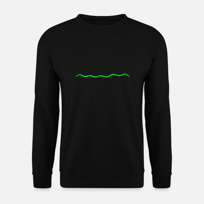 Grün / Wellen - Unisex Pullover - Schwarz
