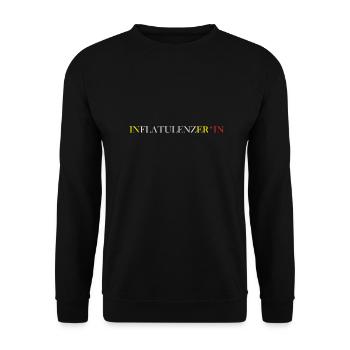 Inflatulenzer*In - Unisex Pullover - Schwarz - Vorne - Alina (178cm) & Michal (187cm)