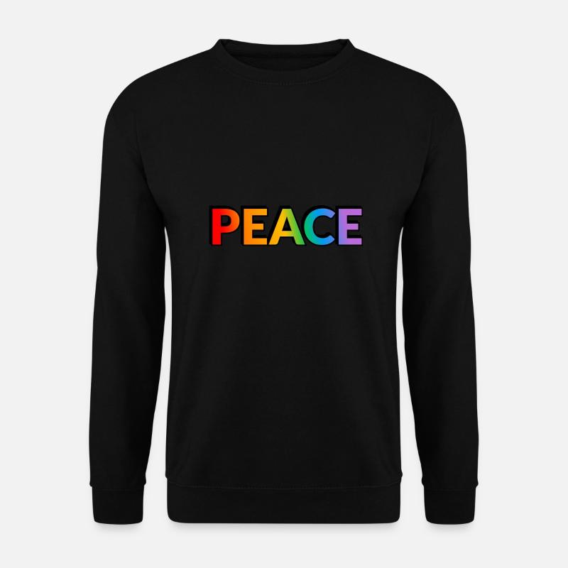 Friedens-Regenbogen - Unisex Pullover - Schwarz