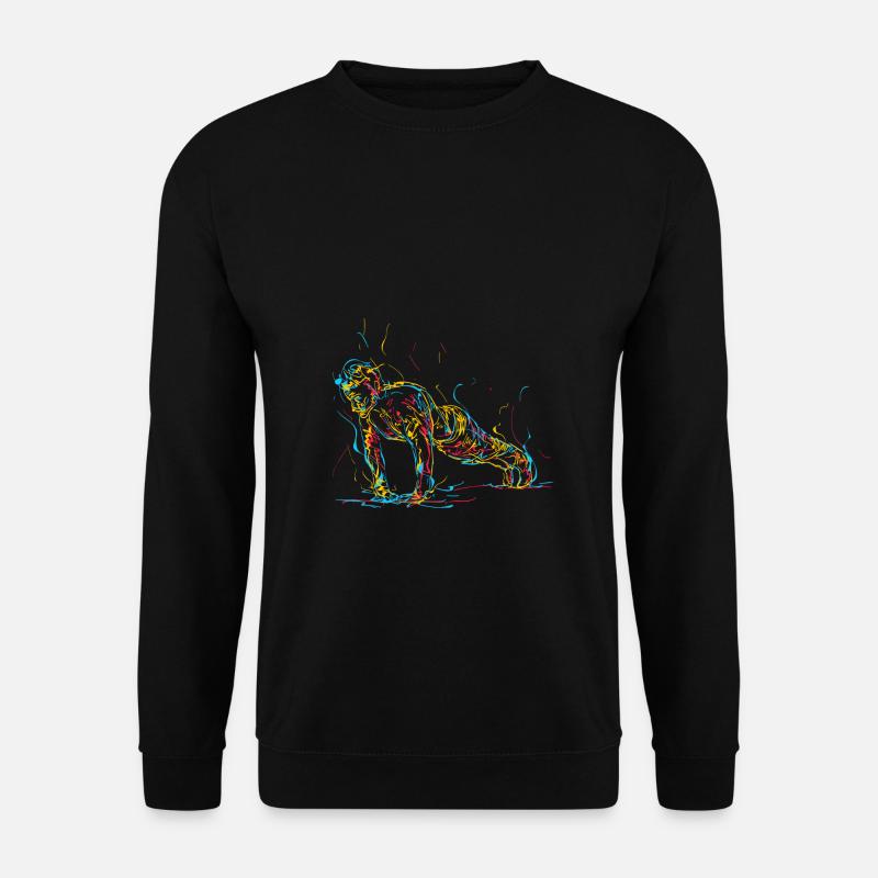 Abstract man doing push up - Sweat-shirt Unisexe - noir