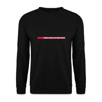 citation féministe sur les droits des femmes - Sweat-shirt Unisexe - noir - Devant - Alina (178cm) & Michal (187cm)