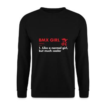 Sport Girl Definition BMX - Unisex Sweatshirt - black - Front - Alina (178cm) & Michal (187cm)