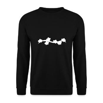 planter des fleurs fleur, ligne branche, - Sweat-shirt Unisexe - noir - Devant - Alina (178cm) & Michal (187cm)