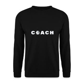 Basket entraîneur coach motif - Sweat-shirt Unisexe - noir - Devant - Alina (178cm) & Michal (187cm)