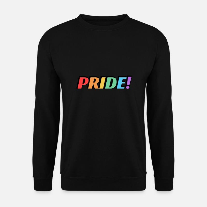 Pride Regenbogen Text - Unisex Pullover - Schwarz