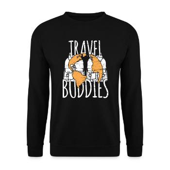 travel - Unisex Sweatshirt - black - Front - Alina (178cm) & Michal (187cm)