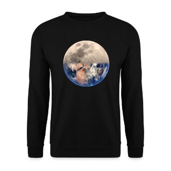 Monde de la terre lunaire - Sweat-shirt Unisexe - noir - Devant - Alina (178cm) & Michal (187cm)