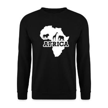 Afrique - Sweat-shirt Unisexe - noir - Devant - Alina (178cm) & Michal (187cm)