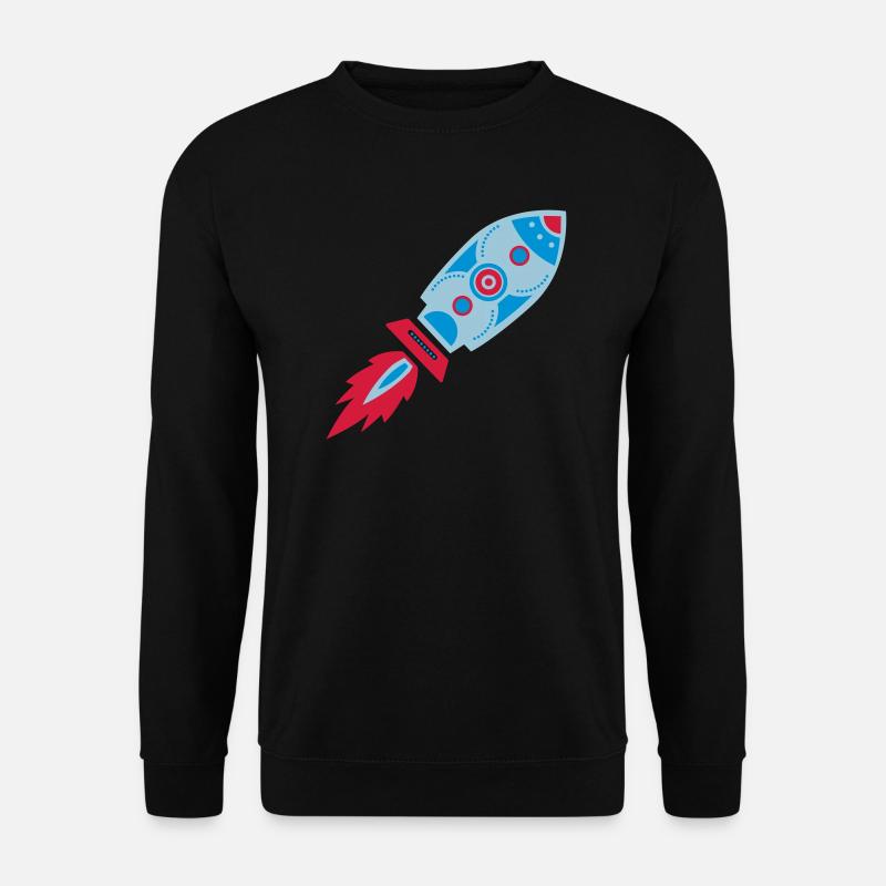 Retro Rakete, Science Fiction, Space, Weltraum - Unisex Pullover - Schwarz