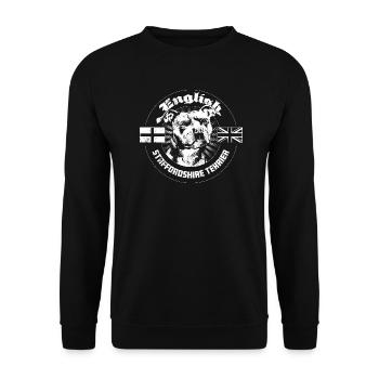 English Staffordshire Terrier - Unisex Sweatshirt - black - Front - Alina (178cm) & Michal (187cm)