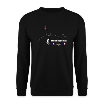 Vélo de route Mont-Ventoux, l’un de nos best-sellers - Sweat-shirt Unisexe - noir - Devant - Alina (178cm) & Michal (187cm)