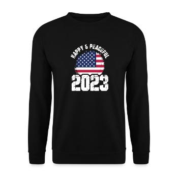 Freedom for All Humanity - Unisex Sweatshirt - black - Front - Alina (178cm) & Michal (187cm)