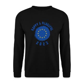 Freiheit Für Die ganze Menschheit - Unisex Pullover - Schwarz - Vorne - Alina (178cm) & Michal (187cm)