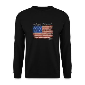 Freiheit Für Die ganze Menschheit - Unisex Pullover - Schwarz - Vorne - Alina (178cm) & Michal (187cm)