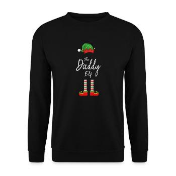 Papa Elf Christmas - Unisex Sweatshirt - black - Front - Alina (178cm) & Michal (187cm)