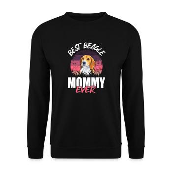Beste Beagle Mama aller Zeiten - Unisex Pullover - Schwarz - Vorne - Alina (178cm) & Michal (187cm)