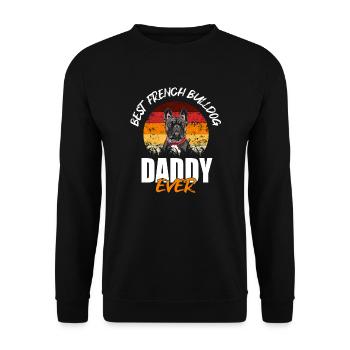 Français Bulldog - Sweat-shirt Unisexe - noir - Devant - Alina (178cm) & Michal (187cm)