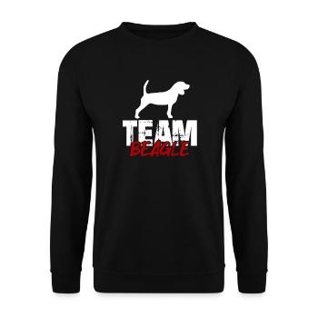 Team Beagle - Unisex Sweatshirt - black - Front - Alina (178cm) & Michal (187cm)