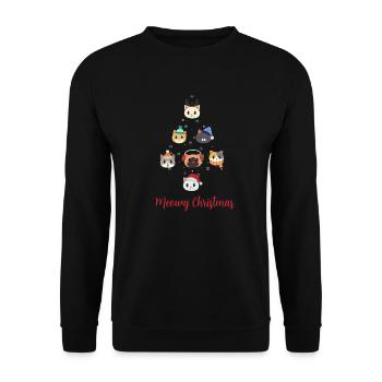 Pyjamas Christmas - Unisex Sweatshirt - black - Front - Alina (178cm) & Michal (187cm)