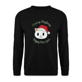 Pyjamas Christmas - Unisex Sweatshirt - black - Front - Alina (178cm) & Michal (187cm)