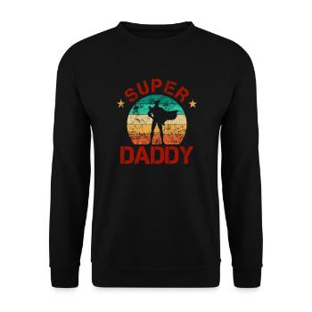 Your father is your hero! - Unisex Sweatshirt - black - Front - Alina (178cm) & Michal (187cm)
