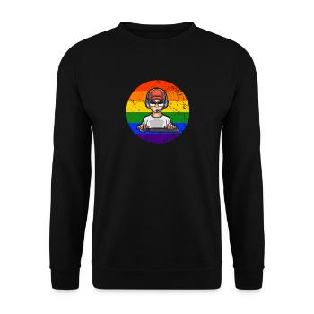 Pour les joueurs et les gaymers - Sweat-shirt Unisexe - noir - Devant - Alina (178cm) & Michal (187cm)