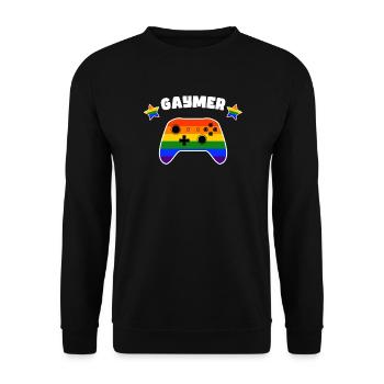 Pour les joueurs et les gaymers - Sweat-shirt Unisexe - noir - Devant - Alina (178cm) & Michal (187cm)