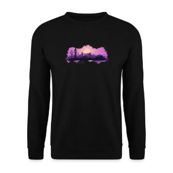 Londres - Sweat-shirt Unisexe - noir - Devant - Alina (178cm) & Michal (187cm)
