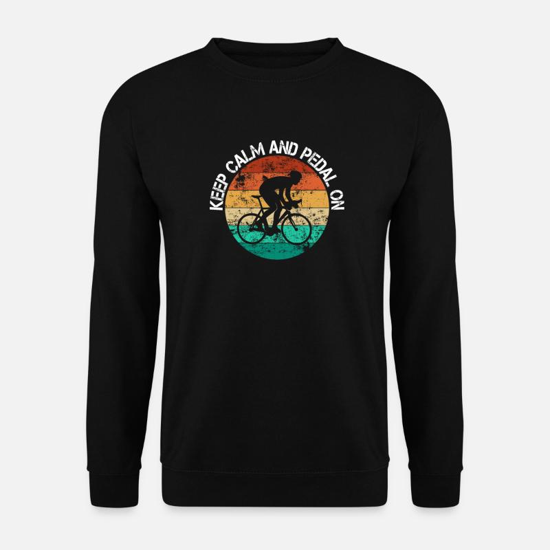 Retro Fahrrad lustiger Radfahrender Radfahrer - Unisex Pullover - Schwarz
