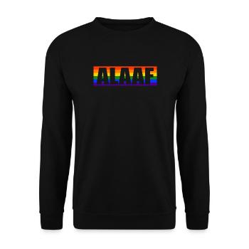 Jede Jeck es anders! Ich auch. LGBTQ Karneval Köln - Unisex Pullover - Schwarz - Vorne - Alina (178cm) & Michal (187cm)