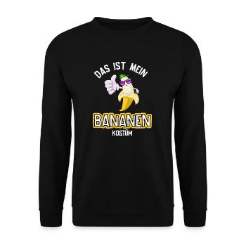 Karneval Kostüm Bananen - Unisex Pullover - Schwarz - Vorne - Alina (178cm) & Michal (187cm)
