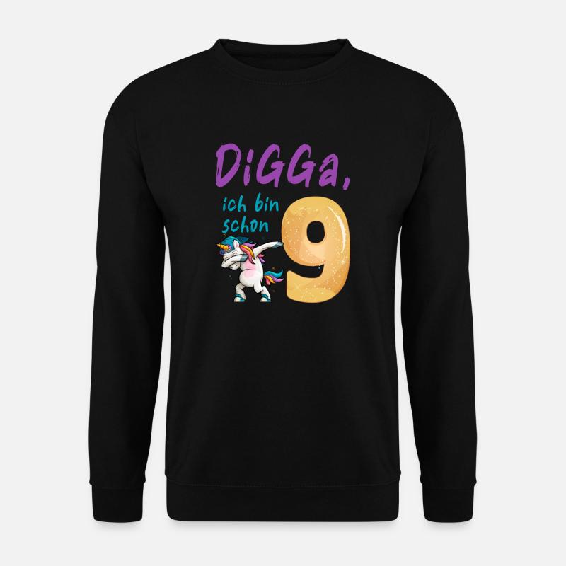 DIGGA, ich bin schon 9 - Unisex Pullover - Schwarz