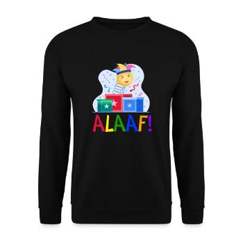Karneval Kostüm Kölle Alaaf Köln - Unisex Pullover - Schwarz - Vorne - Alina (178cm) & Michal (187cm)