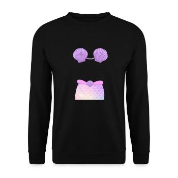 Karneval Kostüm Kölle Alaaf Herz Köln Bikini - Unisex Pullover - Schwarz - Vorne - Alina (178cm) & Michal (187cm)