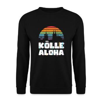 Karneval Kostüm Kölle Alaaf Clown Wappen Dom Köln - Unisex Pullover - Schwarz - Vorne - Alina (178cm) & Michal (187cm)