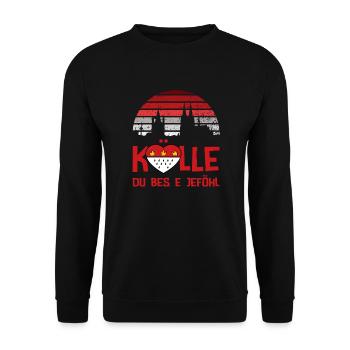 Karneval Kostüm Kölle Alaaf Clown Wappen Dom Köln - Unisex Pullover - Schwarz - Vorne - Alina (178cm) & Michal (187cm)