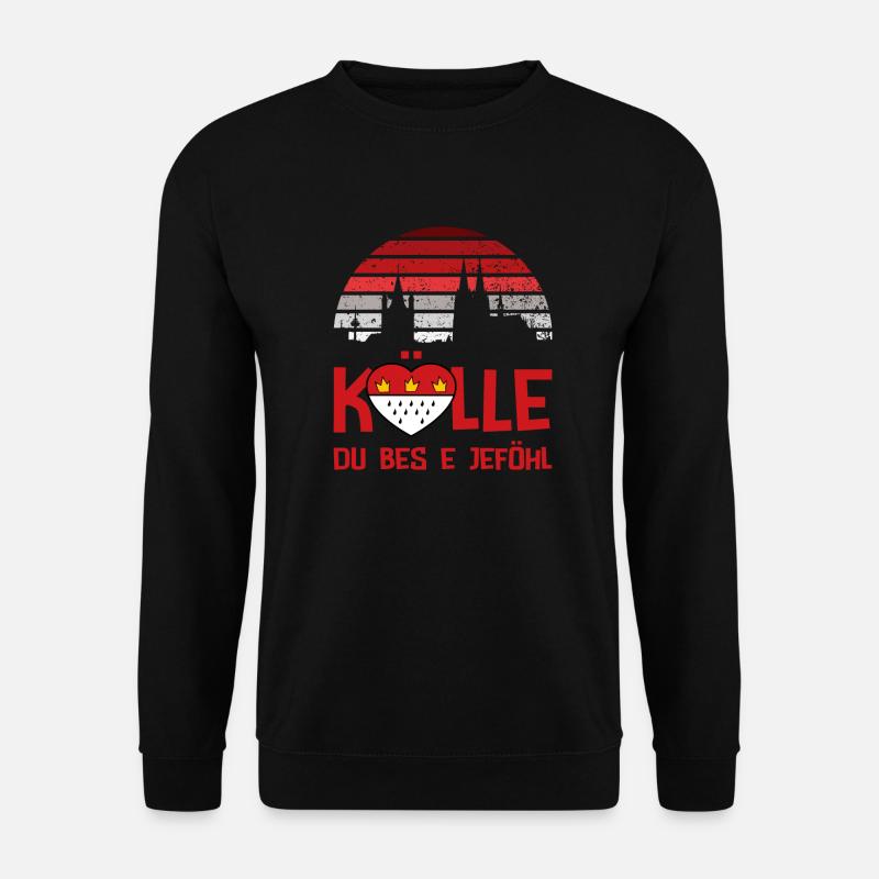 Karneval Kostüm Kölle Alaaf Clown Wappen Dom Köln - Unisex Pullover - Schwarz