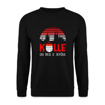 Karneval Kostüm Kölle Alaaf Clown Wappen Dom Köln - Unisex Pullover - Schwarz - Vorne - Alina (178cm) & Michal (187cm)
